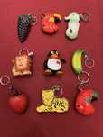 Porta-chaves/Isqueiros recarregáveis animais e frutis