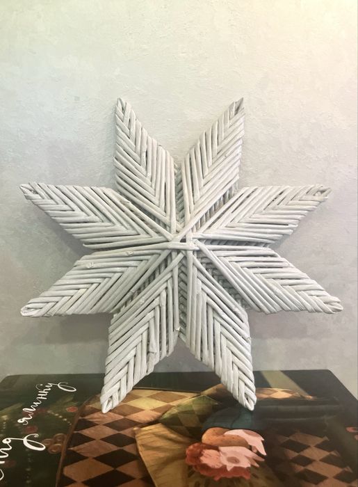 Різдвяна восьмикутна зірка верхівка на ялинку