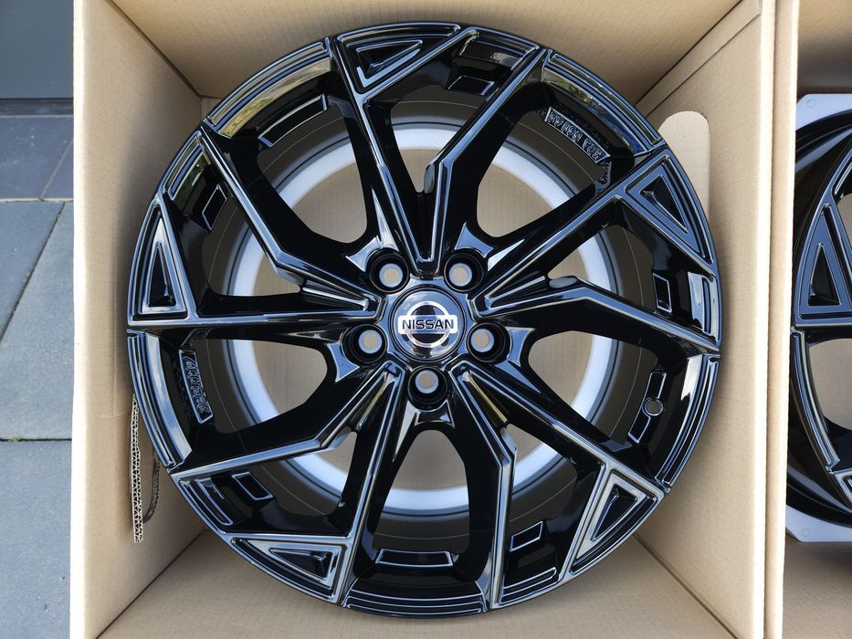 Nissan 18 " Nowe 5x114.3 Qashqai X-Trail Rogue Felgi Czarne Alufelgi