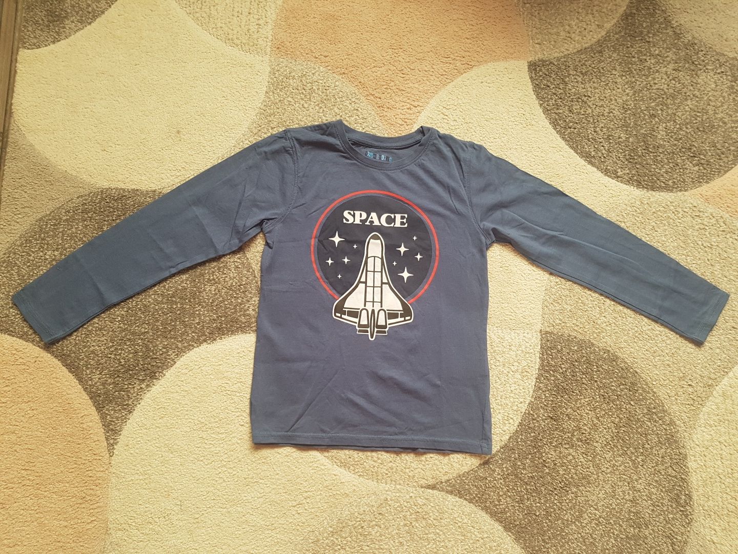Bluzka z długim rękawem z motywem Nasa, kosmosu, z rakietą 134