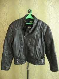 Куртка байкерская черная мужская косуха мото кожаная L 52-56