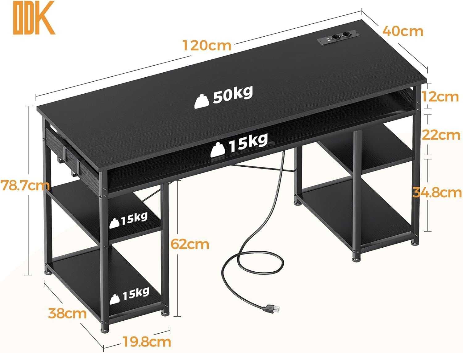 Nowe biurko komputerowe / blat / stół / port USB / ODK !9569!