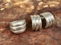 Stare piękne kolczyki z pierścionkiem 925 srebro 15.3g