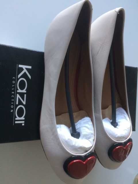 Baleriny damskie Kazar serce wesele