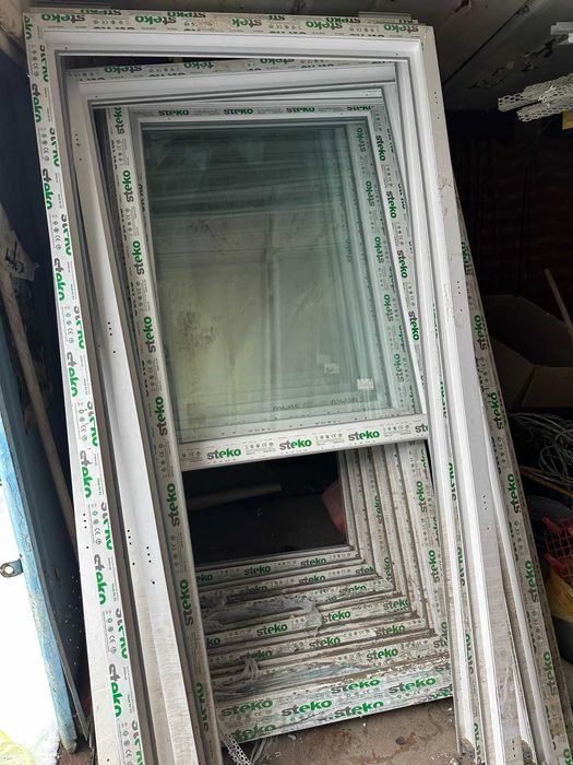 двері металопастикові верх скло низ як на фото