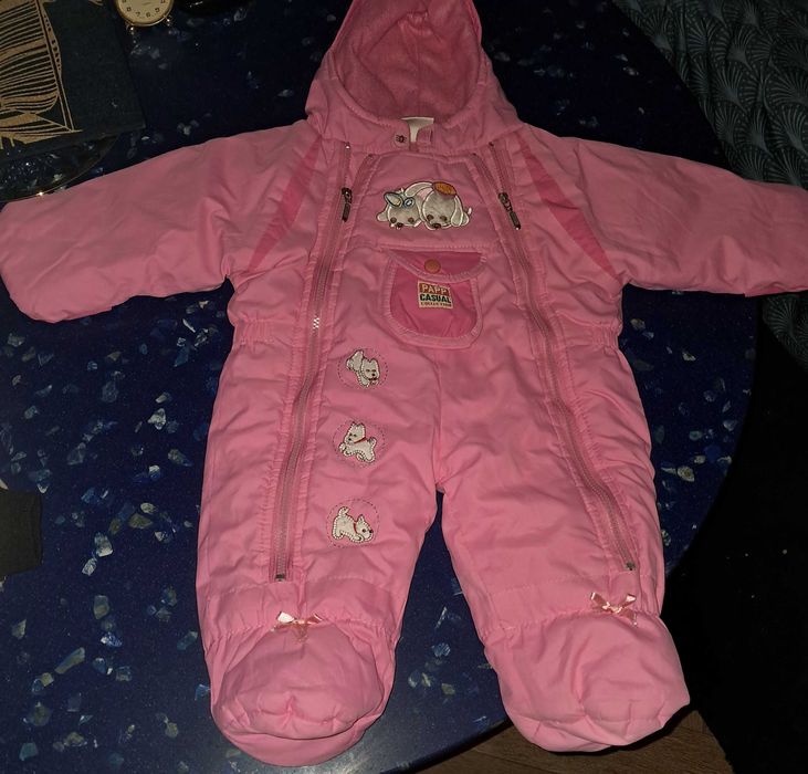 Kombinezon zimowy na 2 zamki 3-6 mcy