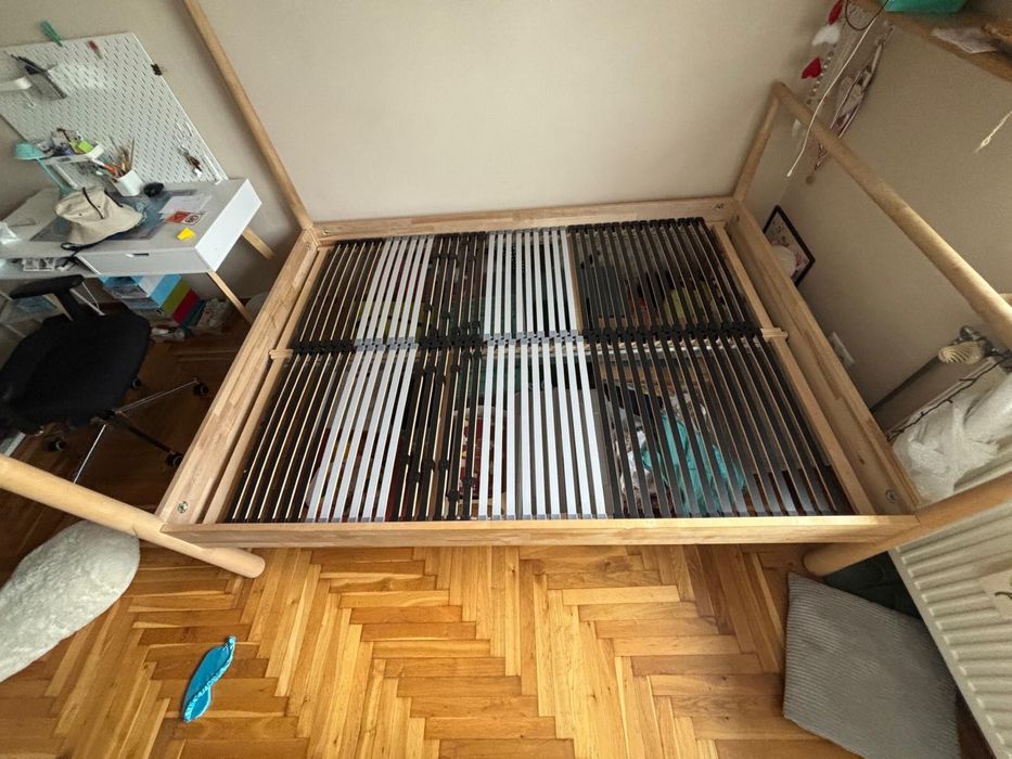 IKEA GJÖRA rama łóżka wymiary 140x200 z materacem