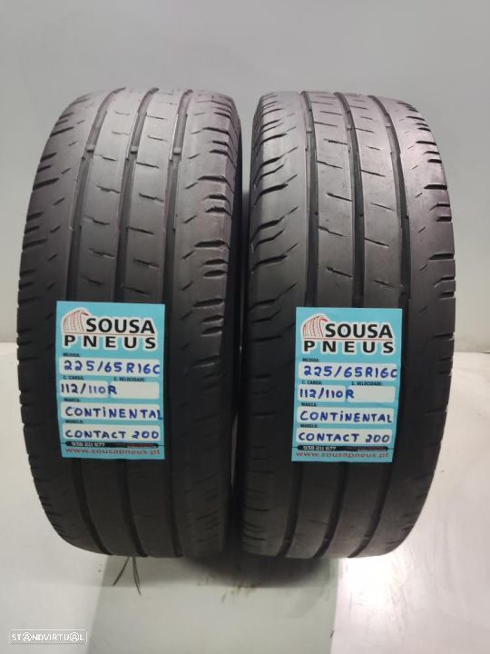 2 pneus semi novos 225-65r16c continental - oferta dos portes