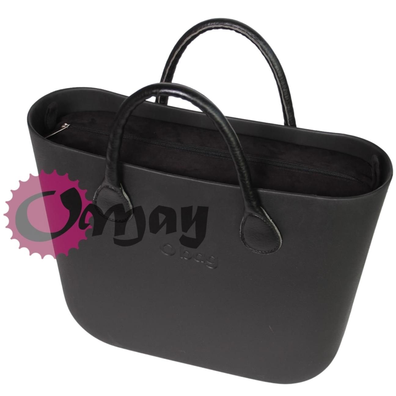 organizer OBAG STANDARD elegancki czarny ekozamsz 2 kieszenie OMAY