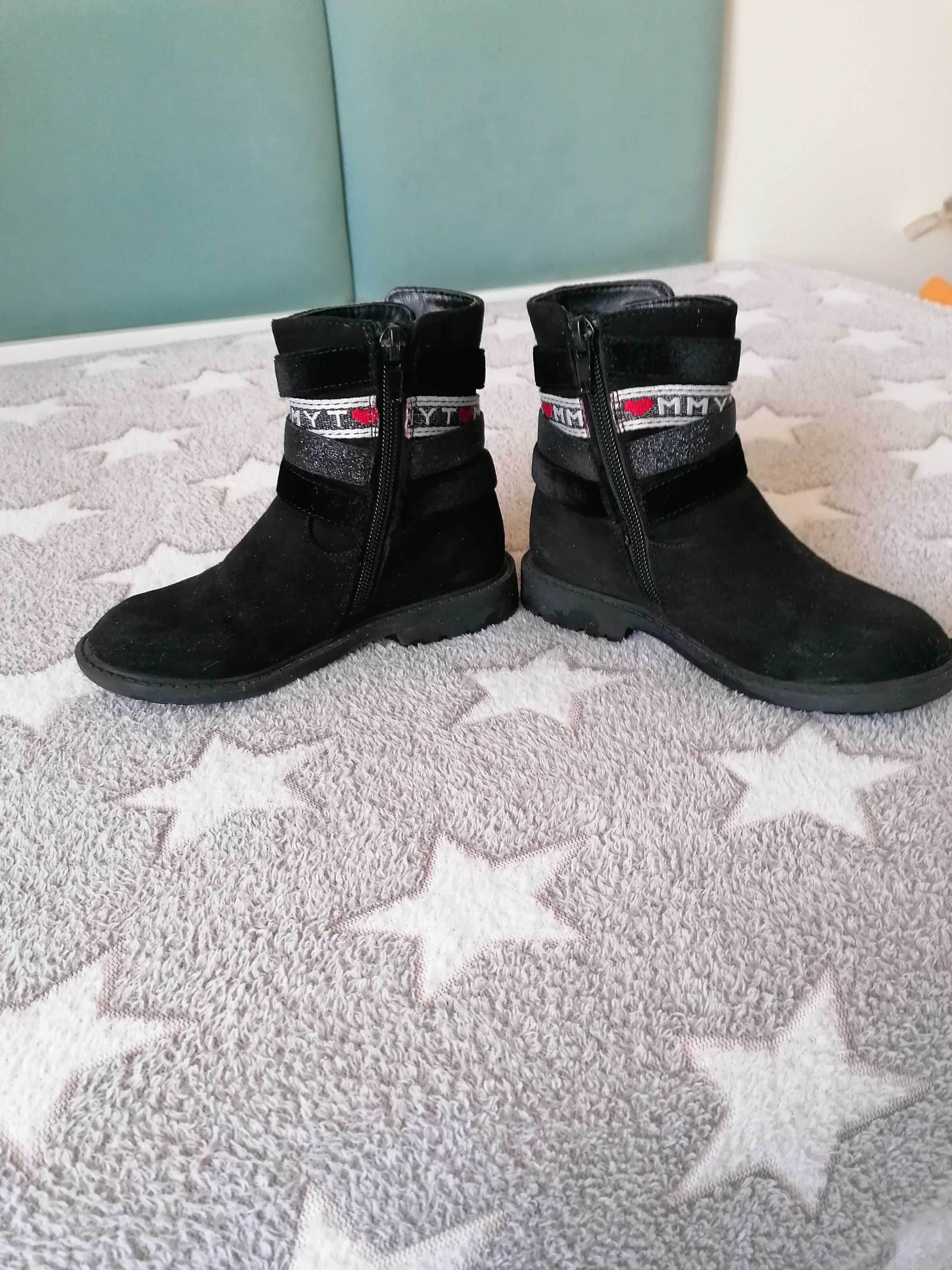 Buty botki dziewczęce Tommy Hilfiger rozm. 28 stan bardzo dobry