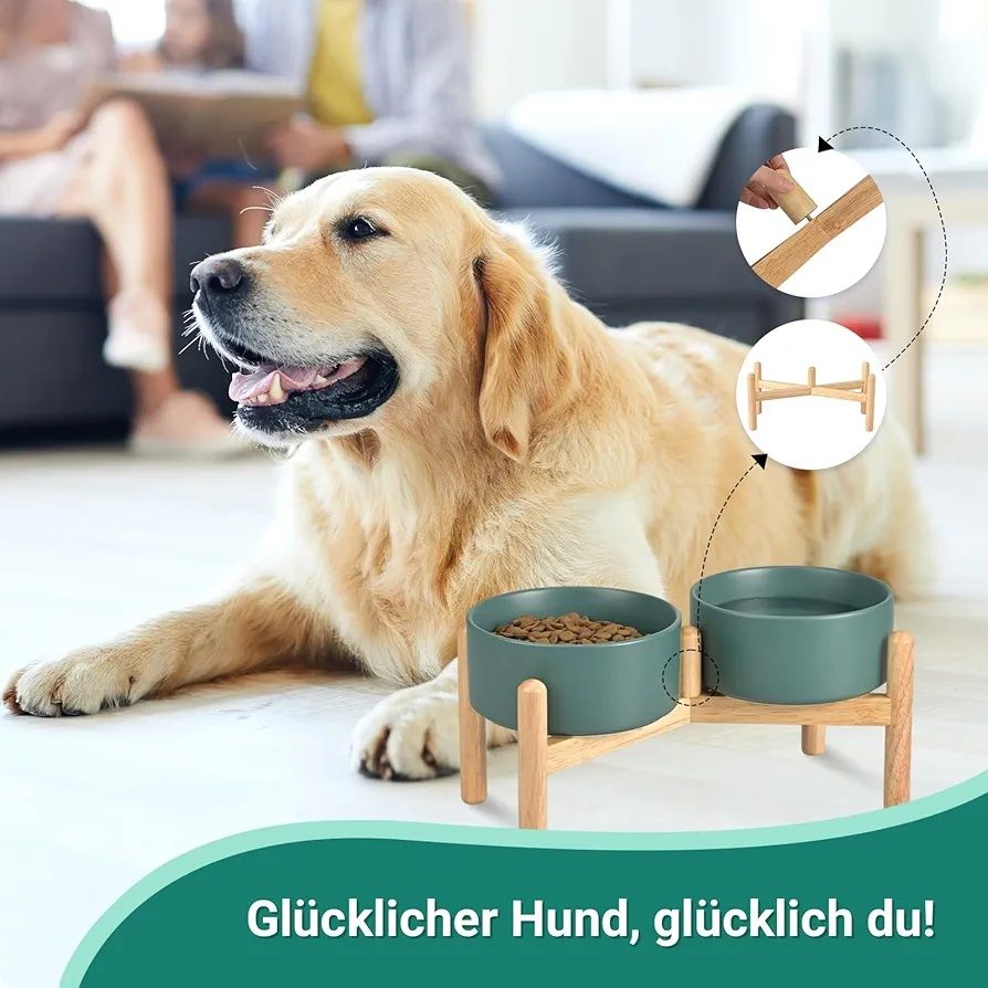 Ceramiczna Miska dla Psa – Podniesiona Miska do Karmienia i Wody