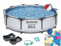 Basen ogrodowy stelażowy Bestway 305x76 cm zestaw 4w1 z pompą