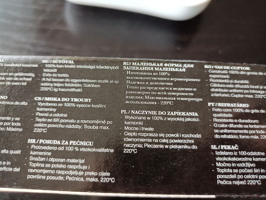 Kamionkowe naczynie do zapiekania VIVO