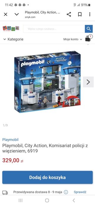 Playmobil komisariat policji z więzieniem i wóz policyjny