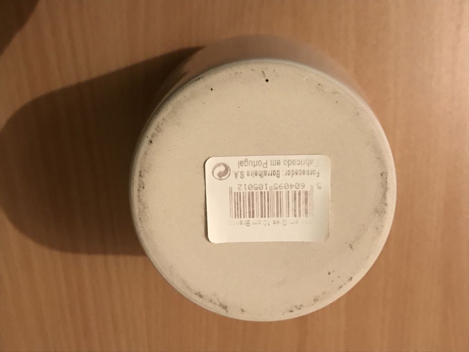 Conjunto 2 vasos grés branco Borralheira - NOVOS