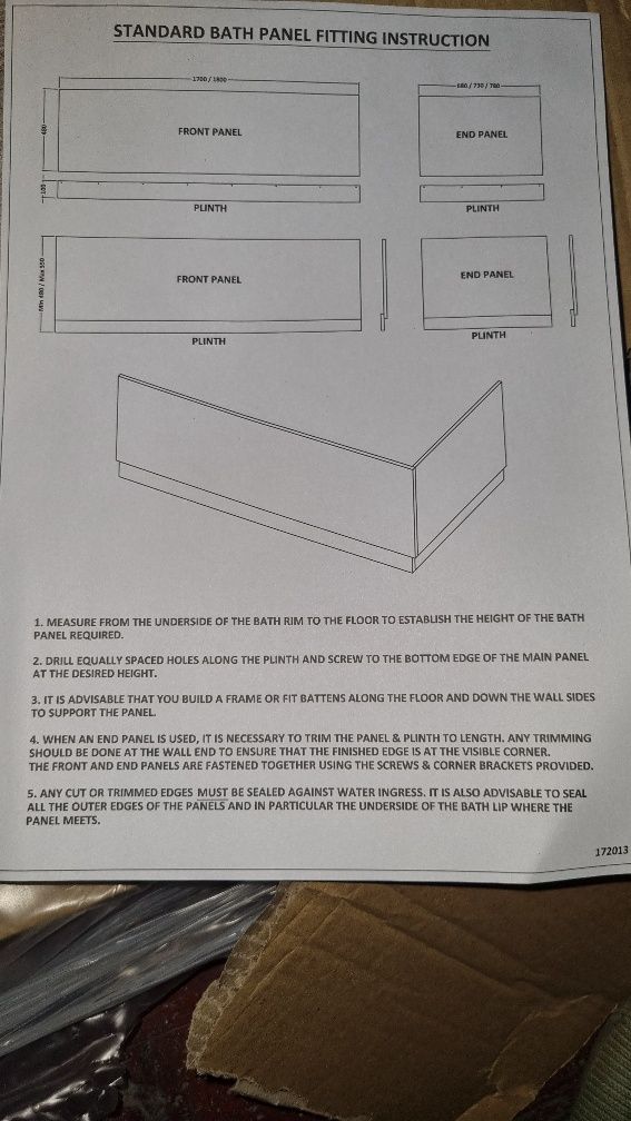 Oslona na wannę zabudowa