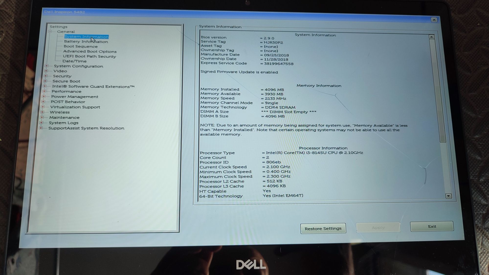 Dell Inspiron 2in1 5482 i3-8145u matryca, obudowa na części