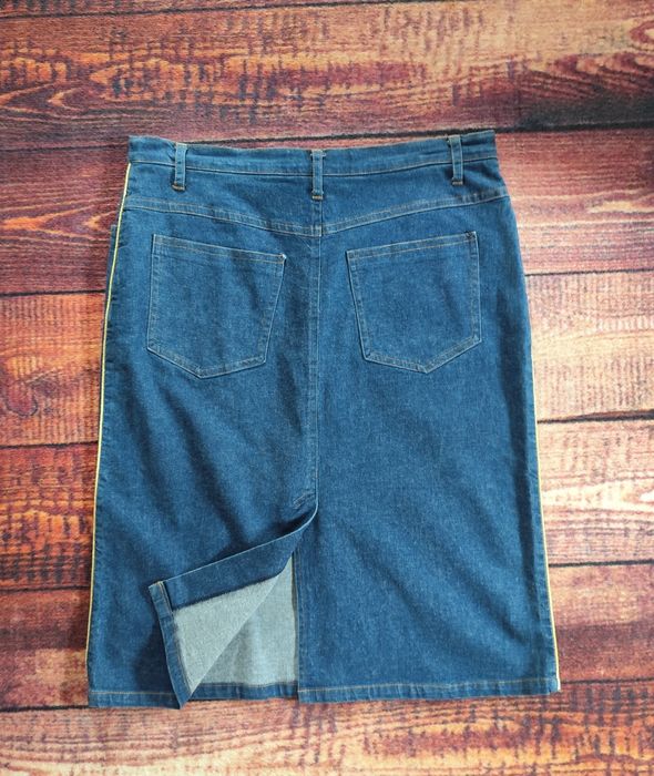 Denim _CO Spódnica dżinsowa klasyczna za kolana r.42/XL