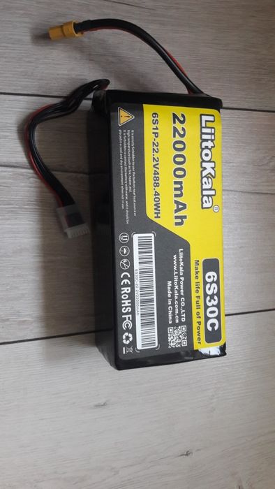 Акумулятор, батарея Liitokala LiPo 22.2V, 22000 mAh, 30C, дрон, FPV