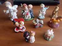 Коллекция фигурок (дети, ангелы, животные) из полистоуна