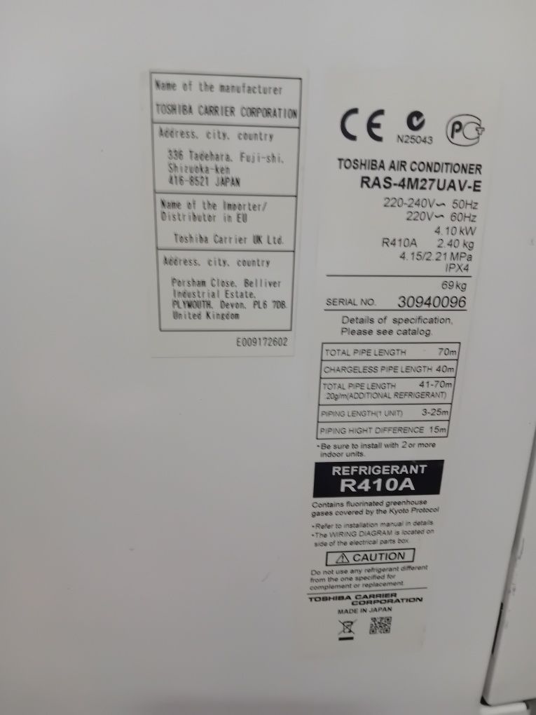 A/C para venda 1.250€