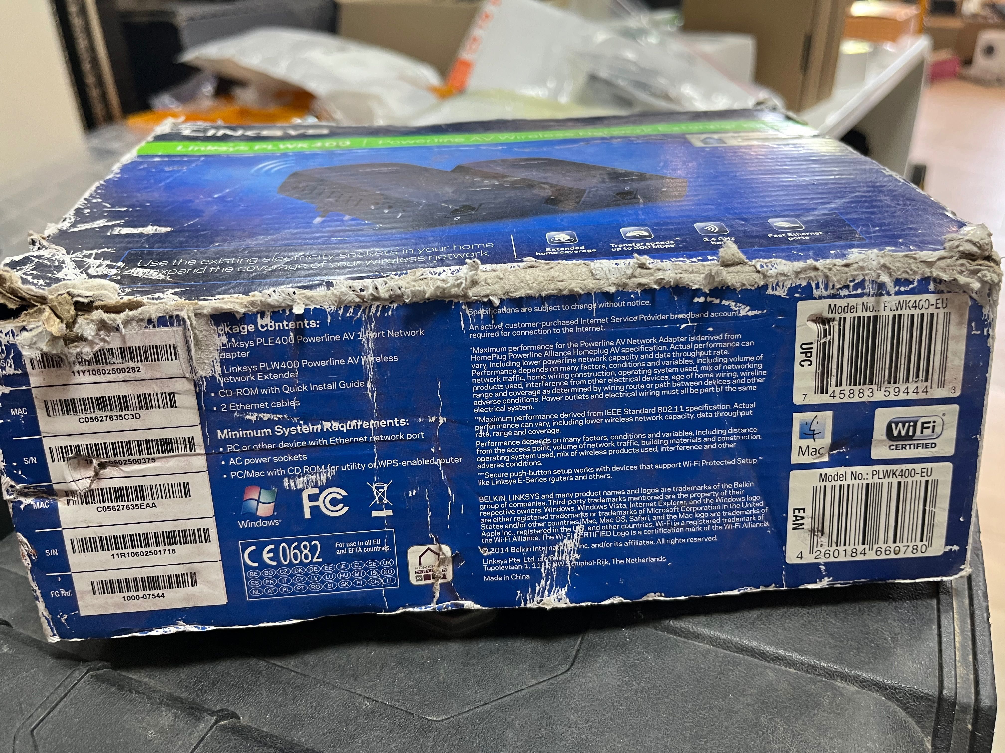 Linksys PLWK400-EU Powerline AV Adapter Kit набор