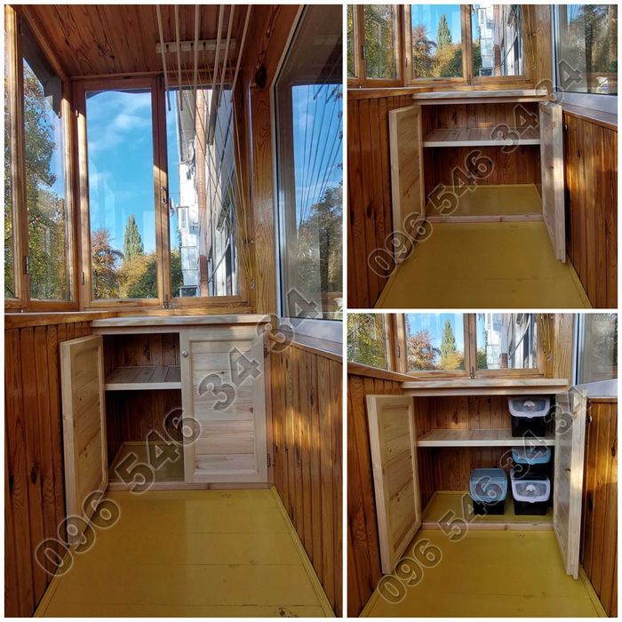 Вікна Балкони НА ЗАМОВЛЕННЯ Шафи Тумбочки Відкидні столики на балкон