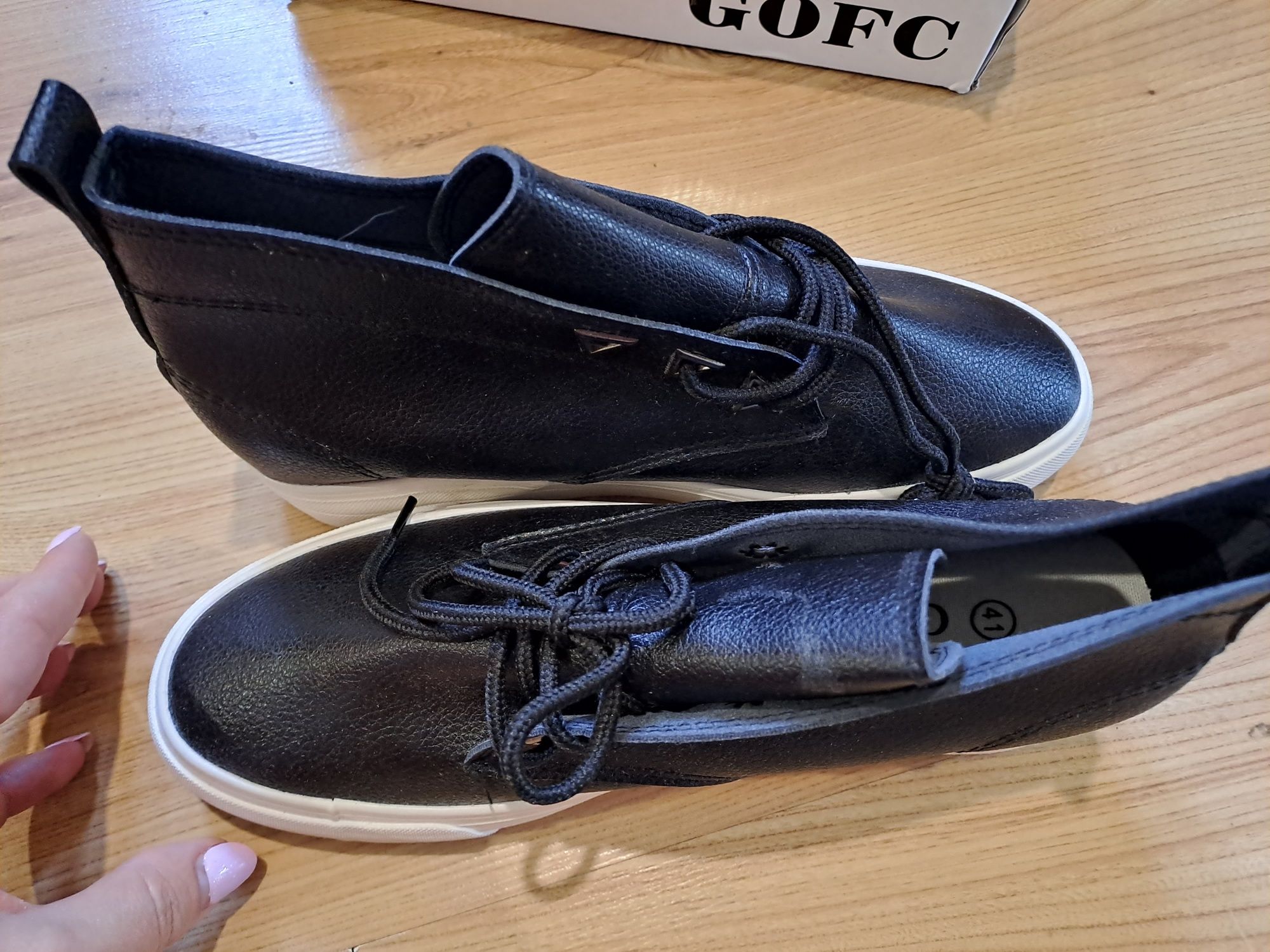 Nowe wysokie Trampki sneakersy na koturnie 41 Gofc