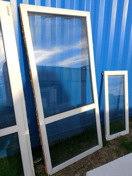 Okno 97x210 2szt fix plastikowe białe