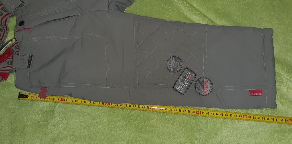 Nowe Spodnie ocieplane z szelkami Mariquita 92