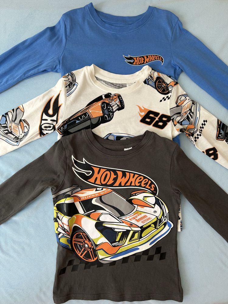 Zestaw bluzek z długim rękawem Hot Wheels H&M 98/104
