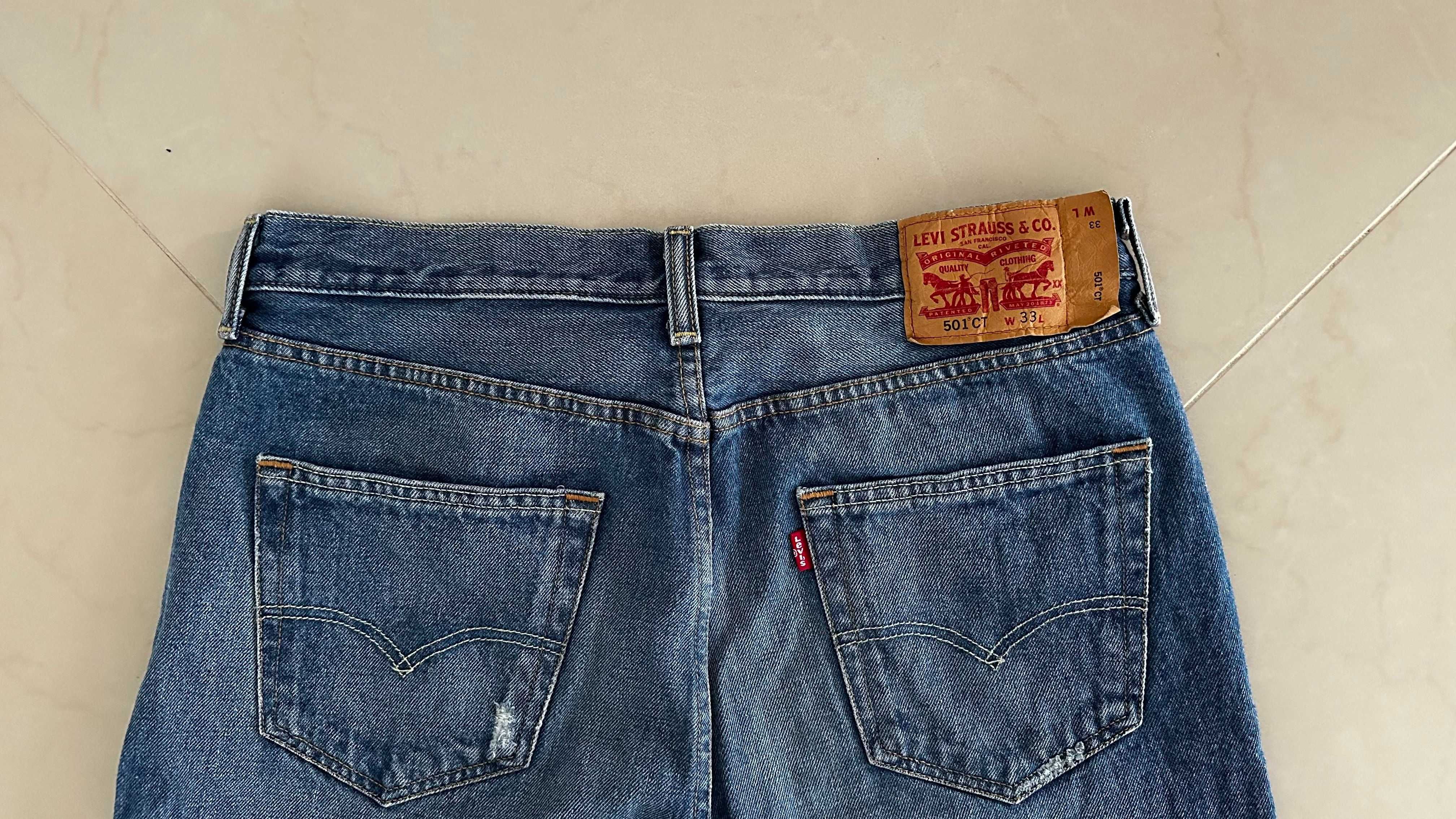 Levis 501 CT W33 Szorty Krótkie Spodenki Piękne