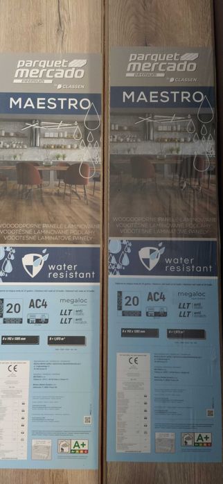 Panele podłogowe laminowane wodoodporne sprzedam.8mwraz z podkładkami.