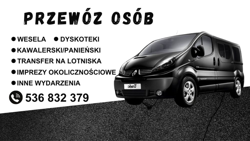 Transport lotnisko, Przewóz gości weselnych, Transport bus Wynajem