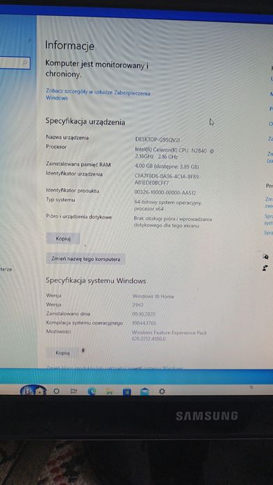 Lenovo G50-30 80G0 512GB na części