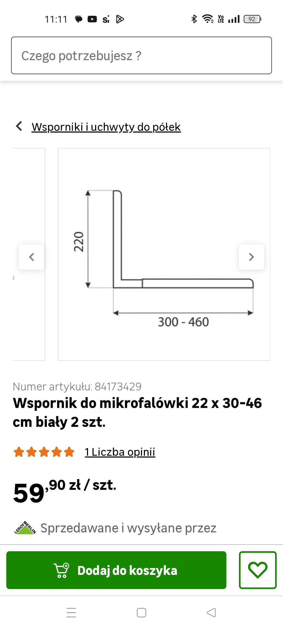 Wspornik do mikrofalówki