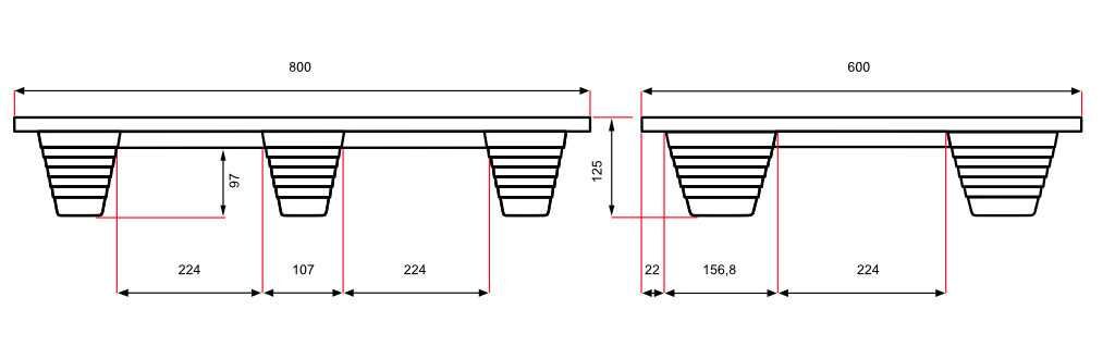 Paleta 800x600mm 80x60 połówka połowa 1/2 ISPM-15 | Producent BOSPAL