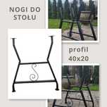 Noga do stołu PROMOCJA Profil 40x20 Produkt polski malowane proszkowo