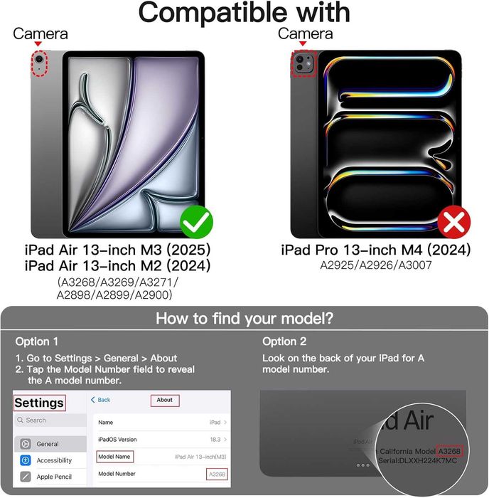 Nowy case iPad Air 13 Cala M3/M2  / iphone / etui / ochrona / A2418!