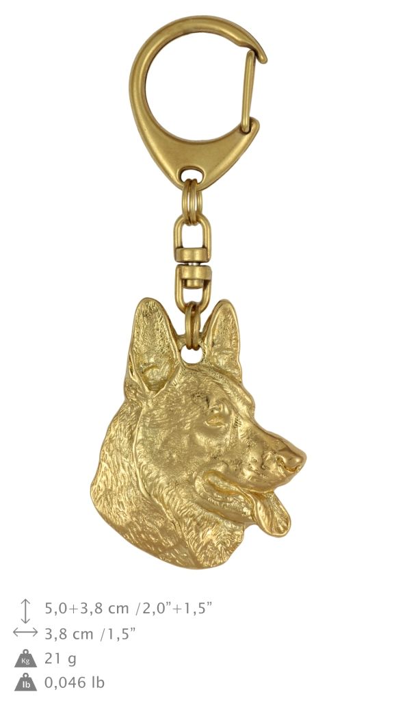 Owczarek niemiecki brelok pozłacany w pudełku Art-Dog