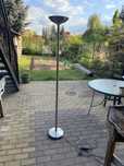 Srebrna lampa stojaca do salonu trzy sztuki