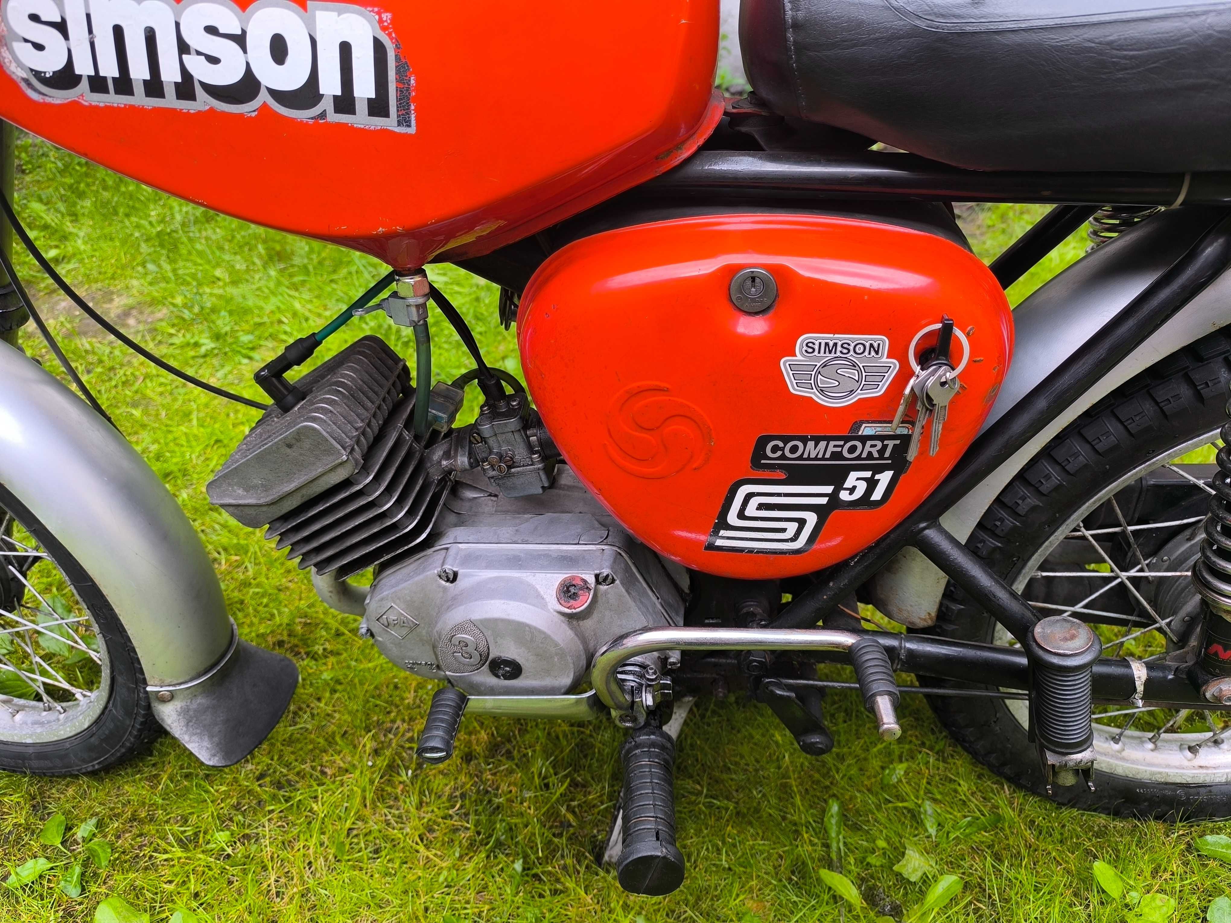 Simson S51   3 biegowy  1989 - oryginał - sprawny  - z dokumentami