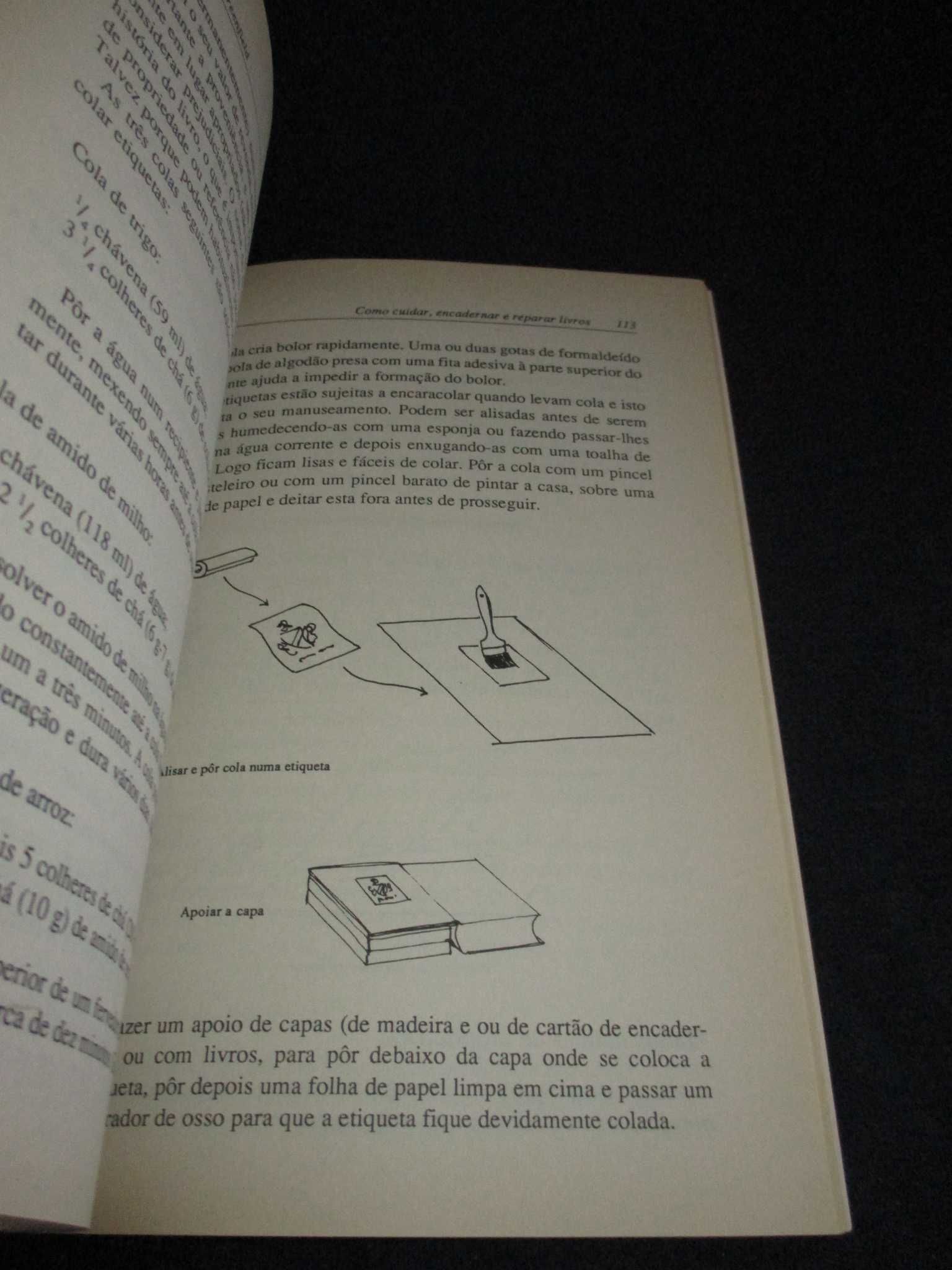 Livro Como cuidar encadernar e reparar livros Jane Greenfield