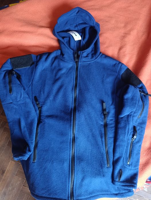 Тактична флісова кофта Синя для ДСНС розмір м