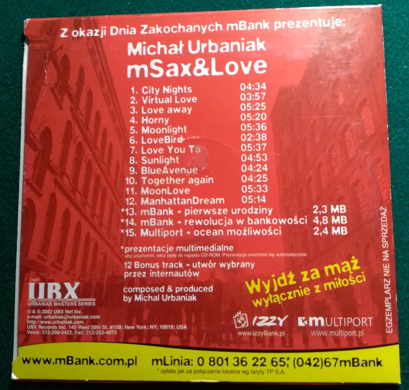 Michał Urbaniak mSax&Love CD NOWA