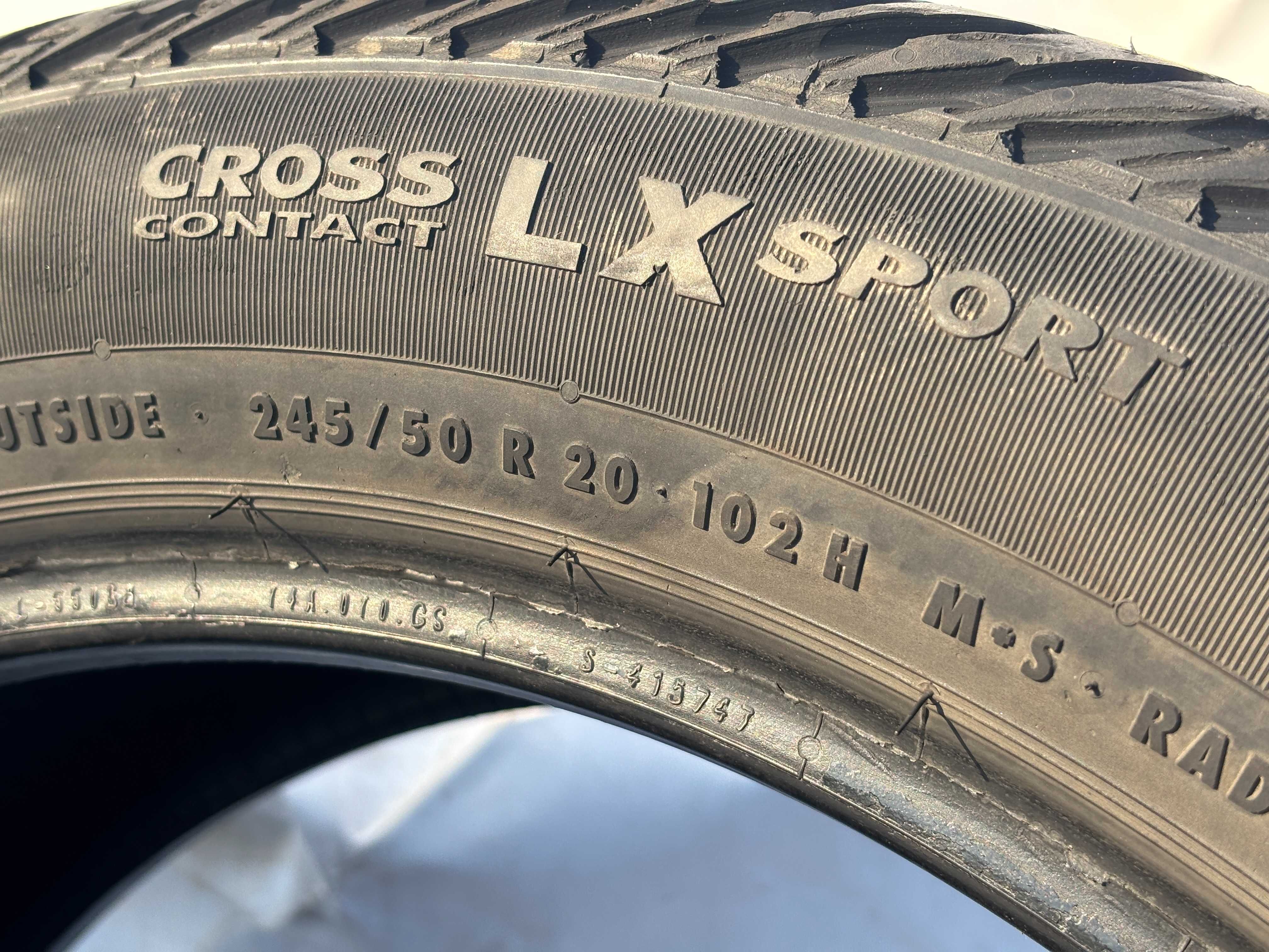 245-50-R20 CONTINENTAL CROSS CONTACT 4штуки летней резины GERMANY 2022