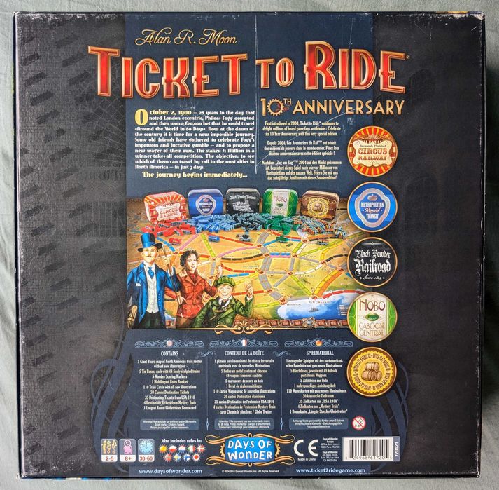 Wsiąść do Pociągu / Ticket to Ride: 10th Anniversary Edition, UNIKAT!