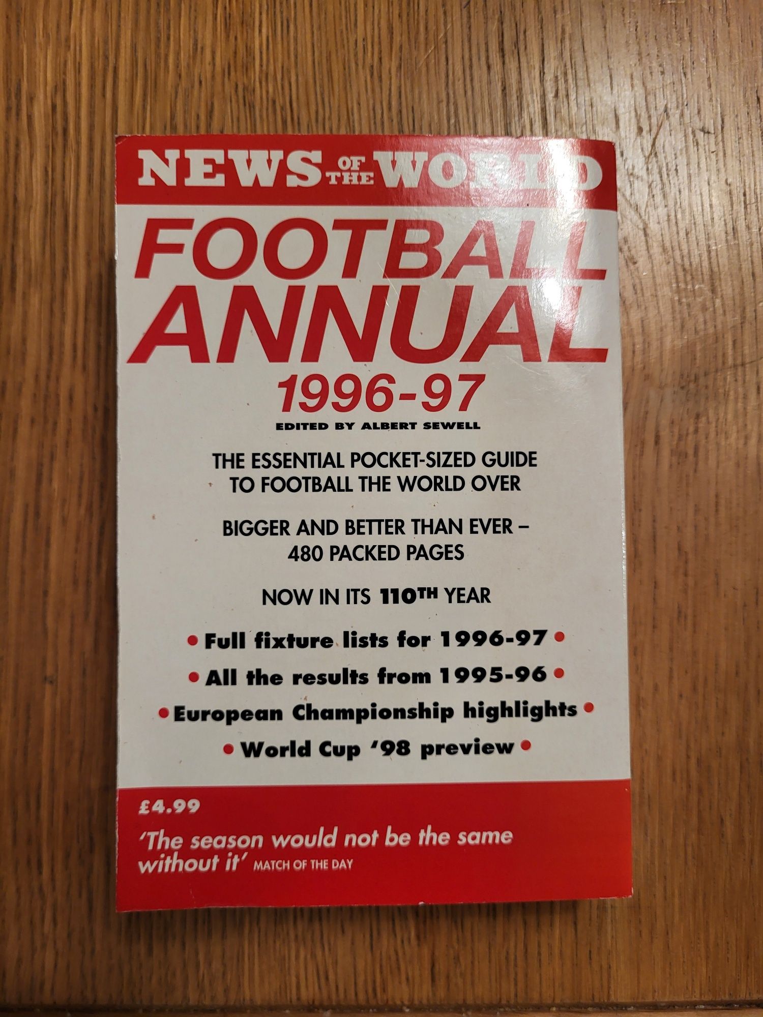 Magazyn piłka nożna News of The World Football Annual FA 1996/1997