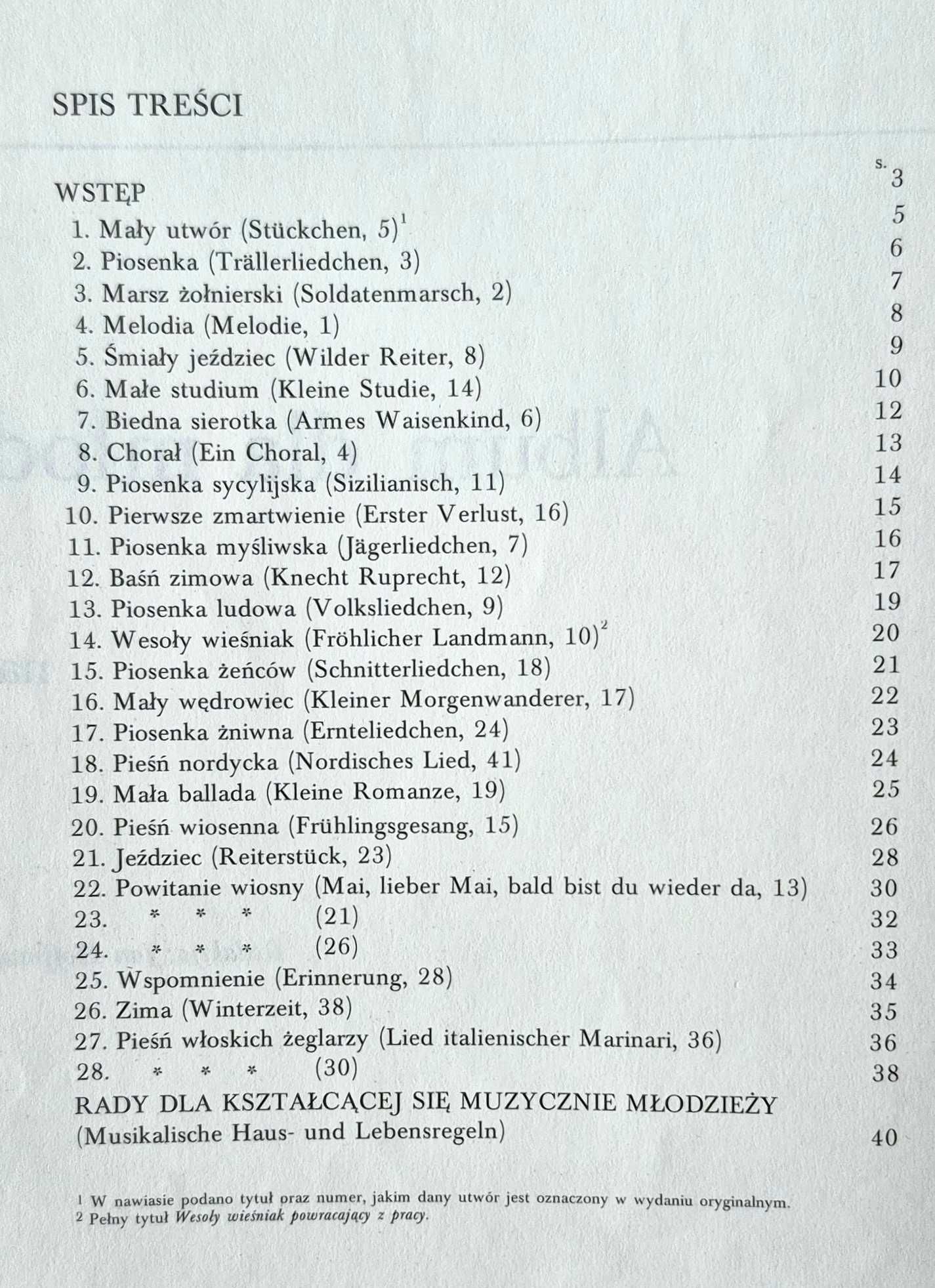 Nuty na fortepian -  Schuman - Album dla młodzieży, op. 68