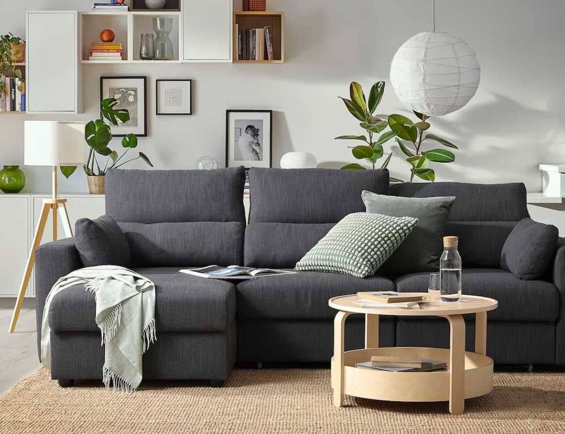 Sofa 3-osobowa z szezlongiem Ikea ESKILSTUNA